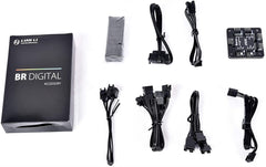 LIAN LI Bora Digital Series RGB BR DIGITAL-3R S,120mm Addressable RGB Fan, 3 Fans Pack Silver Frame