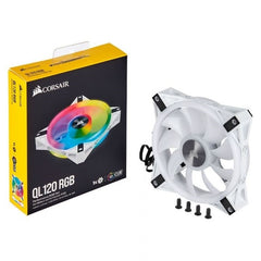 Corsair iCUE QL120 RGB 120mm PWM White Fan — Single Pack CO-9050103-WW