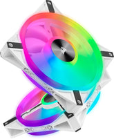 Corsair iCUE QL120 RGB 120mm PWM White Fan — Triple Fan Kit with Lighting Node CORE CO-9050104-WW