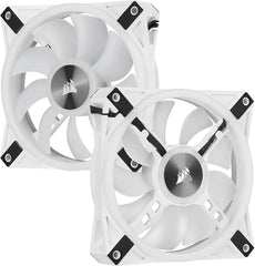 Corsair iCUE QL120 RGB 120mm PWM White Fan — Triple Fan Kit with Lighting Node CORE CO-9050104-WW