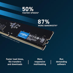Crucial 16GB DDR5 UDIMM 4800 CT16G48C40U5 Desktop Memory