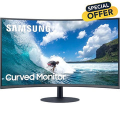 Samsung LC27T550FDMXUE 27" 1000R Bezel-Less Curved Monitor with Speaker FHD VA