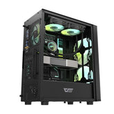 Aigo DarkFlash DK360 TEMPERED GLASS ATX CASE Casing Black - White