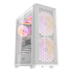 Aigo DarkFlash DK360 TEMPERED GLASS ATX CASE Casing Black - White