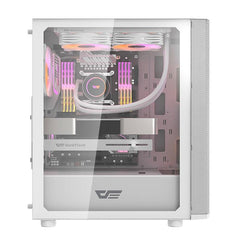 Aigo DarkFlash DK360 TEMPERED GLASS ATX CASE Casing Black - White