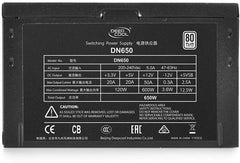 DeepCool DN650 650W 80 PLUS 230V EU Certified ATX 12V V2.31 Power Supply | DP-230EU-DN650