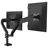 Kaloc DS90-2 Dual Monitor Desk Mount - Articulating Gas Spring Multi Way Stand - Fits 2 x 17 - 32 Inch Screens