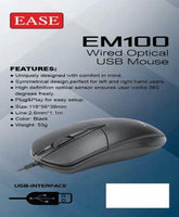 EASE EM100 Wired Optical USB Mouse