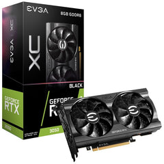 EVGA GeForce RTX 3050 XC BLACK GAMING Dual-Fan , 08G-P5-3551-KR, 8GB GDDR6, Graphics Card