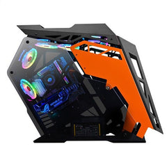 AA Tigers TRANSFORMER EXTREME BLACK-WHITE GAMING CPU CASE