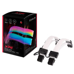 XPG PRIME ARGB Extension Cable Dual 6+2 = 8-PIN PCIe Cables For Graphic Cards