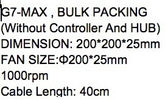 1st Player G7 MAX 200 MM ARGB Fan