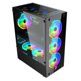 1stPlayer FIREDANCING series V2-A (Black) with 4 Fans ATX Gaming Case