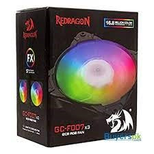 Redragon - GC-F007 Computer Case 3 x 12CM PC Cooling Fan, RGB LED