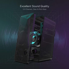 Redragon - GS510 Waltz RGB Desktop Speakers, 2.0