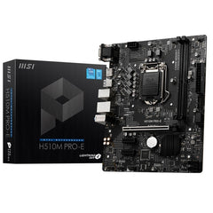 MSI H510M Pro-E LGA 1200 microATX - Intel 10/11th Gen - Gaming Motherboard