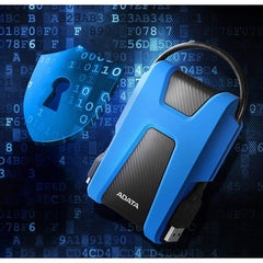 ADATA HD680 1TB Blue External Hard Drive AES Encryption AHD680-1TU31-CBL