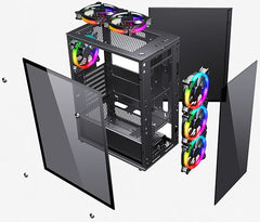RAIDMAX i408 Series Tempered Glass ATX Computer Case