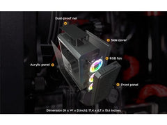 DarkFlash Water Square 5 ATX Chassis Tempered Glass Front Panel With 3 RGB Fans Mid-Tower Computer C