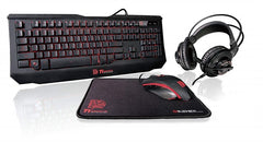Thermaltake Tt eSPORTS Knucker 4-in-1 3 Color Membrane Keyboard & 2400 DPI Avago 5050 Optical Gaming