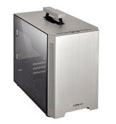 LIAN LI TU150 Aluminium tempered glass ITX case -Silver Color -TU150WA