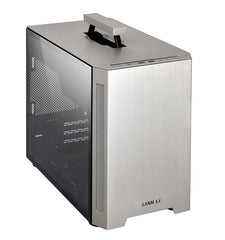 LIAN LI TU150 Aluminium tempered glass ITX case -Silver Color -TU150WA