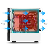 darkFlash DLX22 White ATX Computer Case with Graphics card holder & Mesh Front Panel