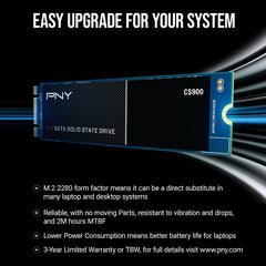 PNY 250GB M.2 SATA III SSD CS900