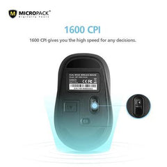 Micropack MP-746W Multi Device Wireless Mouse - BLACK