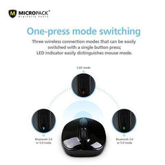 Micropack MP-746W Multi Device Wireless Mouse - BLACK