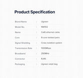 UGreen Ethernet Lan Cable Black 30M