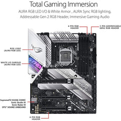 Asus ROG STRIX Z490-A Gaming LGA 1200 (Intel 10th Gen) ATX White Scheme Gaming Motherboard