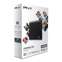 PNY Pro Elite 250GB Gen 2 SSD Type-C USB 3.1 Portable