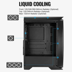 Aerocool Aero One Eclipse Tempered Glass Edition ARGB Mid Tower Chassis