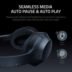 Razer Opus Black Active Noise Cancelling ANC Wireless Headphones