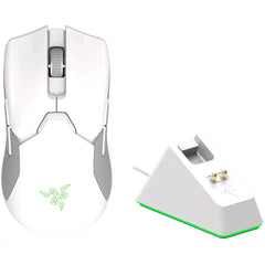 Razer Viper Ultimate with Charging Dock Ambidextrous with HyperSpeed Wireless Gaming Mouse Black - White