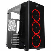 Redragon Thundercracker 3 x RGB LED Tempered Glass Side/Front ATX Gaming Chassis Black - GC-605