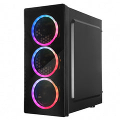 Raidmax NEON RGB G21-RWB Black Plastic / Steel / Acrylic ATX Mid Tower Computer Case