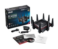 ASUS RT-AC5300 Tri-Band Wireless-AC5300 Gigabit Gaming Router With WTFast Game Accelerator
