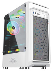 AA Tigers SHADOW GAMING CPU CASE Black - White