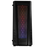 Raidmax Zeta RGB Computer Gaming Case Tempered Glass Side Panel, Front Panel RGB LED Strip, 120 mm A