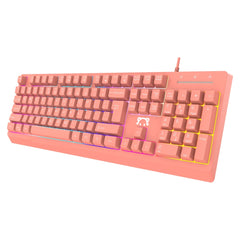 AJazz STK090 Mechanical Keyboard Feel Membrane Black - Pink