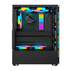 1stPlayer FIREDANCING series V2-A (Black) with 4 Fans ATX Gaming Case