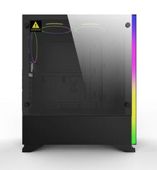 1stPlayer B6 (Black) BLACK.SIR Series With 3 Fans ATX Gaming Case