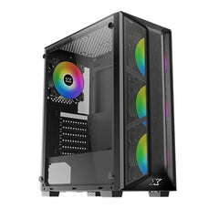 Xigmatek Trio EN45693 Glass Chassis ARGB Mid Tower Tempered Gaming Case