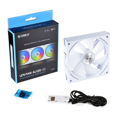 LIANLI UNI Fan AL 120 Single ARGB PWM 120mm 1900RPM Black - White