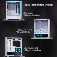 Lian Li LANCOOL 205 Tempered Glass Side Panel Mid-Tower ATX Computer Case PC Gaming Case (Black)