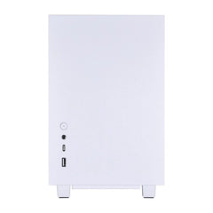 LIAN LI Q58 White Color / Aluminum / Tempered Glass Mini Tower Computer Case White