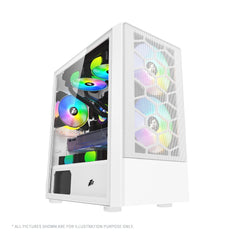 1st Player X4-M M-ATX Gaming Case Without Fans White - Black