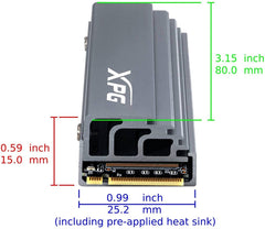 XPG GAMMIX S70 2TB M.2 2280 PCIe Gen4 x4 NVMe 1.4 7400/6800/s Internal SSD